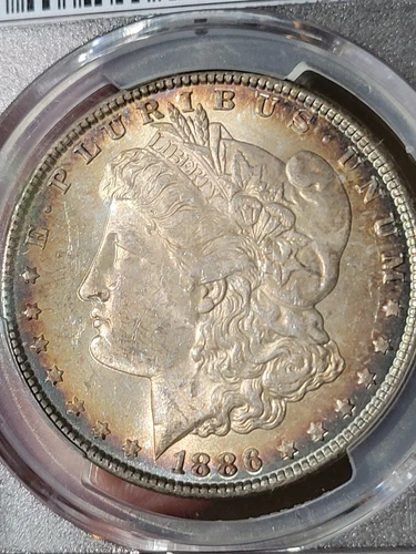 1886 $1 Morgan Dollar MS65 PCGS Toned