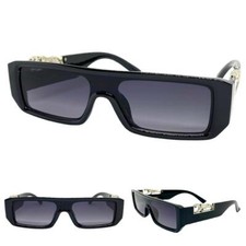 Futuristic Modern Contemporary Retro Party Club Raver DJ SUN GLASSES Black Frame