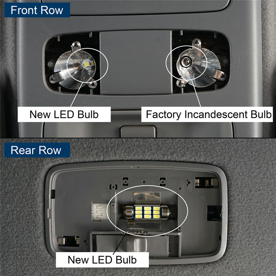 Kit de bombillas domo mapa interior LED blancas para Toyota Tacoma 2005-2015 segunda generación Foto 4 de 4