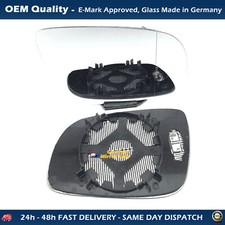 Wing Mirror Glass Fits Volkswagen Lupo 2011-2018 Right Side Heat Base Wide Angle