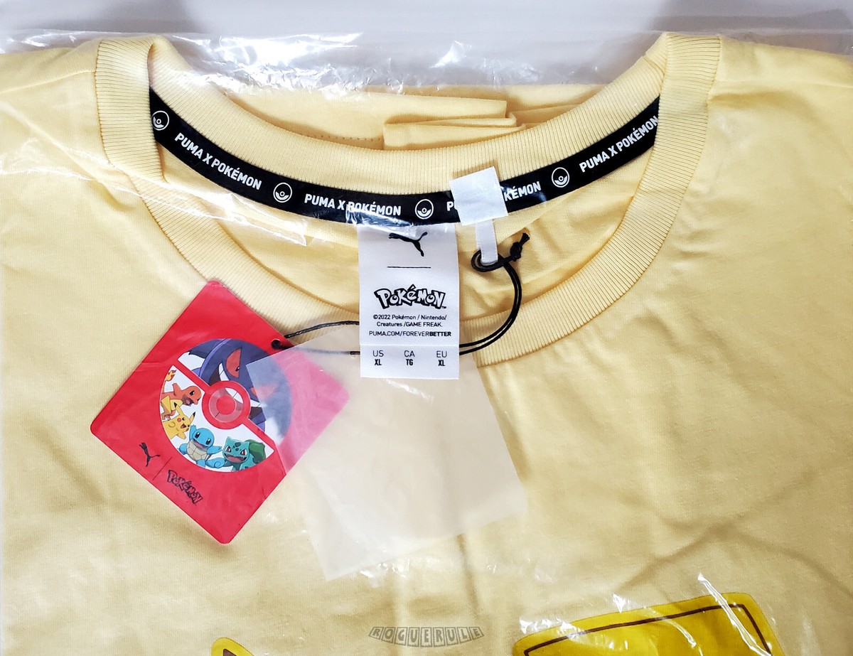 ?Pokemon x Puma - Pikachu Pale Lemon T-Shirt - M to XXL - NEW! | eBay