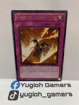 yugioh sacrifice card Amazon.com: Yu-Gi-Oh! - Card of Sacrifice (DP10-EN029) - Duelist Pack 10:  Yusei Fudo 3-1st Edition main image 0