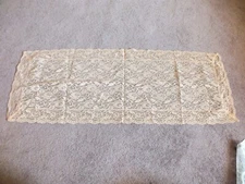 Collectible Beautiful Lace Doily Table Linen Peach 40x15 Inch NICE