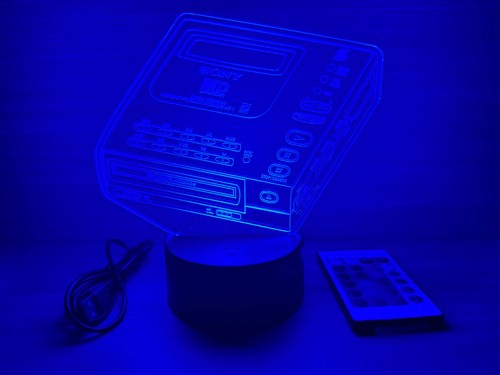 LED Lampe RGB Logo Sony Walkman Mini Disc hi MD Minidisc mz-1 hq mz-nh nh1 b - Picture 5 of 10