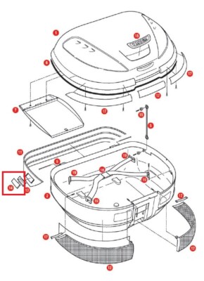 Givi Z286 Vetrino Piastra Portanome Per Baule E50 – Accessorio Ricambio