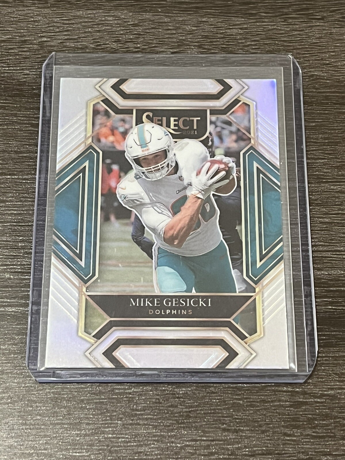 2021 Panini Select #222 Mike Gesicki Club Level Silver Prizm Miami Dolphins