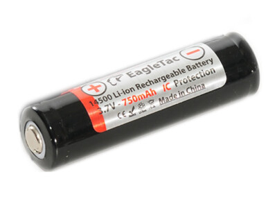 Eagtac 14500 Akku 3,7V Li-Ion 750 mAh mit PCB für Taschenlampen