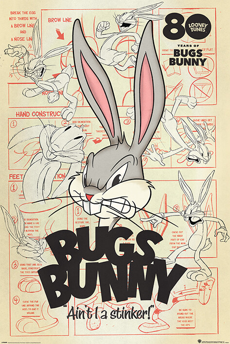 LOONEY TUNES BUGS BUNNY AINT I A STINKER 91.5X61CM POSTER NEW
