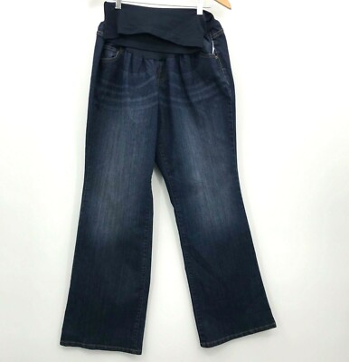 Two Hearts Maternity Boot Cut Dark Wash Jean 1X Plus NEW
