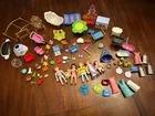 Vintage Playmobil Lot - Figures Clothes Baby Stoller Accessories & More
