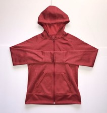 ADIDAS CLIMAWARM Hoodie Adult Small Red Full Zip Hooded Sweatshirt Logo Athletic