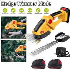 Cordless Grass Shear & Shrubbery Trimmer 2 in 1 Handheld Hedge Trimmer Electric