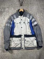 Vtg BMW Motorrad Savanna-2 Motorcycle Jacket Grey Blue Armored Touring Size 42R