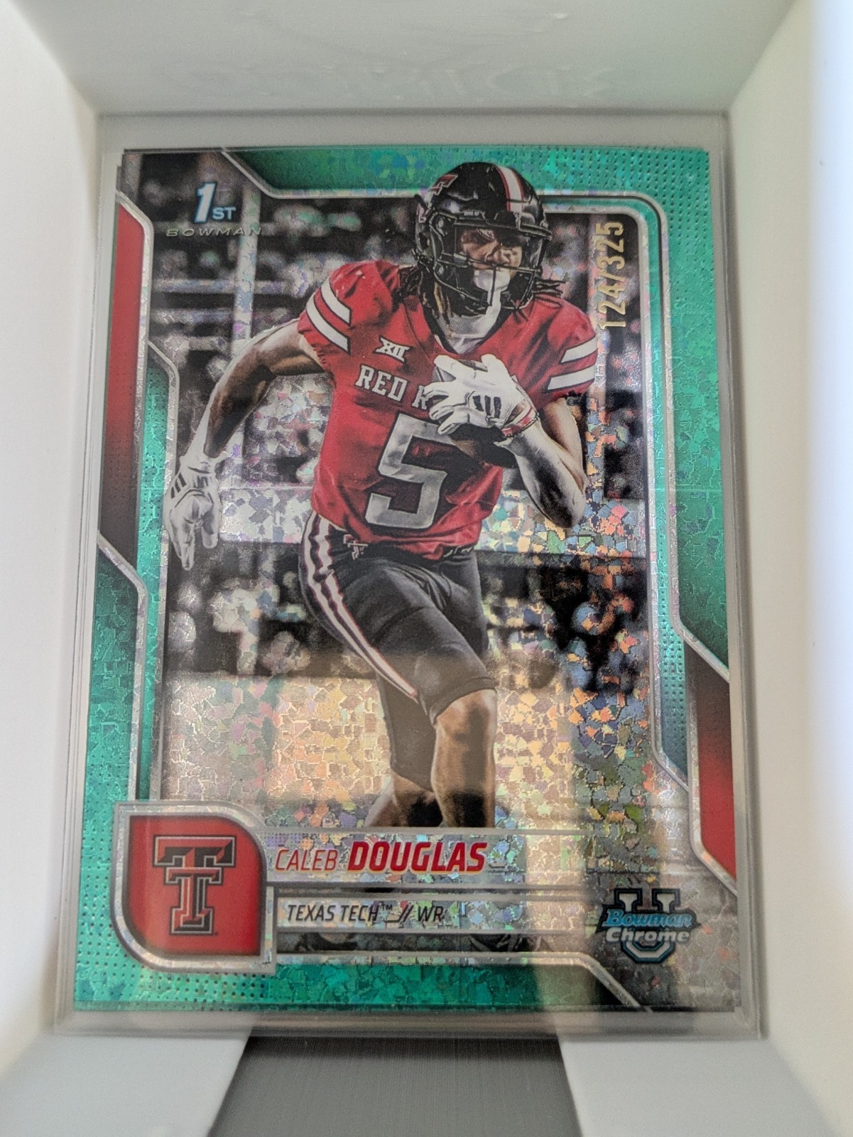 2025 Bowman University Chrome - Caleb Douglas #74 Aqua Mini-Diamond Refractor...