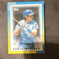 Topps 1990 League Leaders Minis Kevin Seitzer Royals #18 Baseball Card