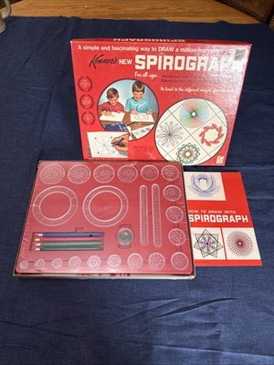 NOS Vintage 1967 Kenner Spirograph 401 Factory Sealed Inner Board Unused 1968