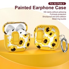 Floral Shockproof Secure Lock Clip Case Stand Keychain For Airpods Pro 3 2025/2