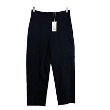 NEW Vince Tailored Straight Leg Pants Pull-on Navy Minimalist Workwear S