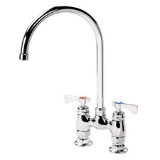 Krowne 4 in Deck Mount Royal Series Faucet w/ 8 1/2 in Gooseneck Spout