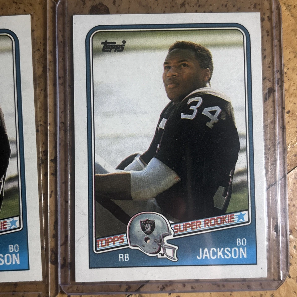 Lote de 3 tarjetas Topps Super Rookie Bo Jackson 1998 Los Angeles Raiders Foto 4 de 4