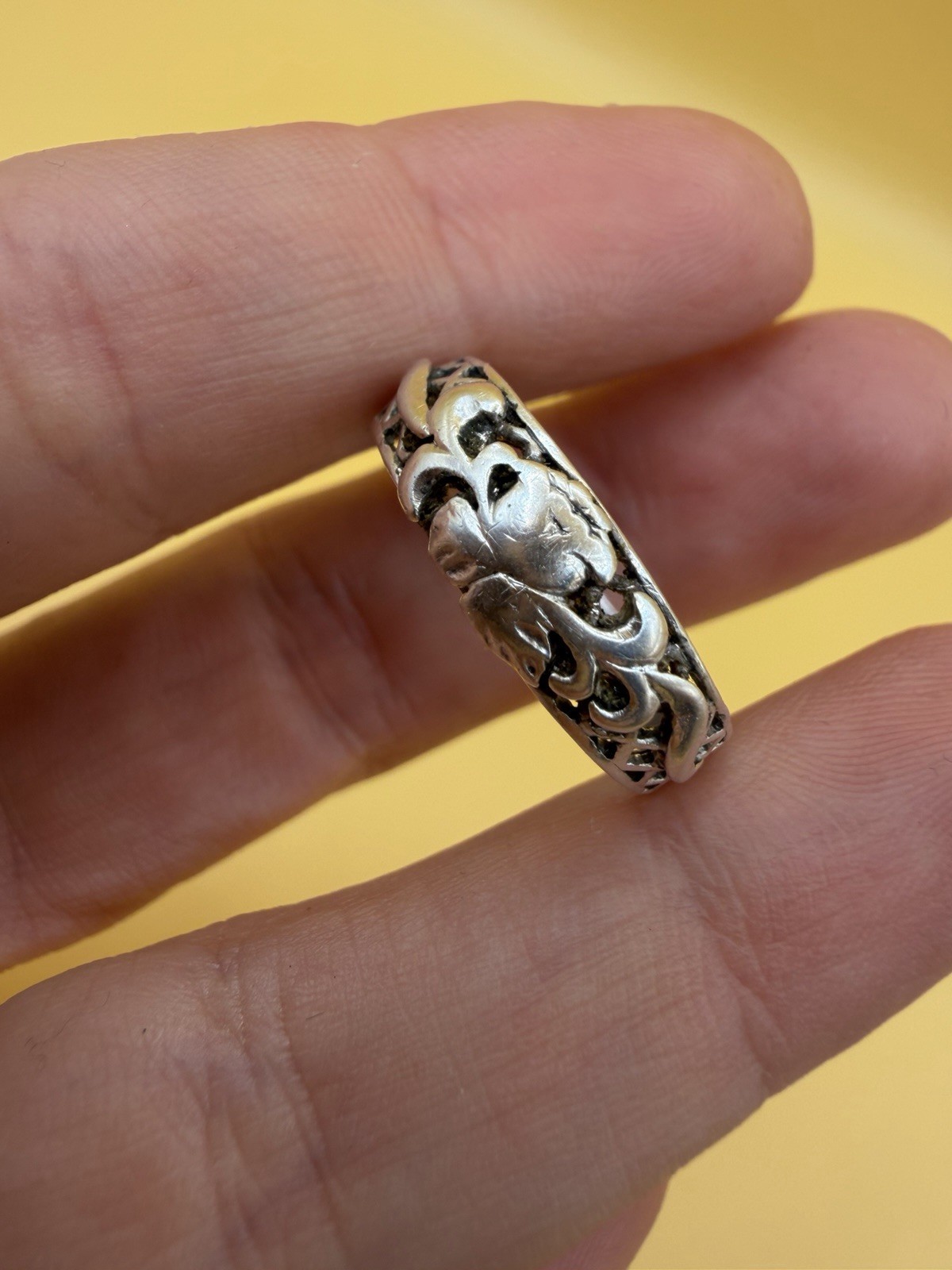 Uk size S1/2 Soviet sterling silver ring #35 image 4