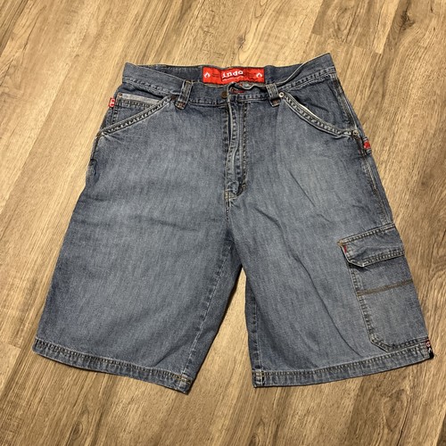 INDO Men's Blue Home Grown Denim Carpenter Shorts Size 36x12