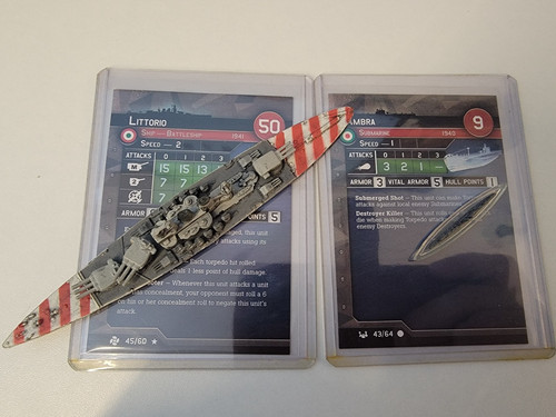 WotC Axis & Allies War at Sea Italian Task Force Littorio & Ambra