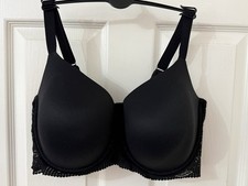 Marks & Spencer Women's Bra 40E Full Cup Black Lace Underwired Soft Padded Cups