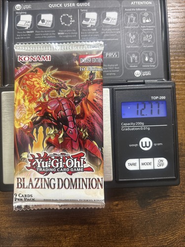 Heavy 12.77g Yu Gi Oh Sealed Blazing Dominion Booster Pack