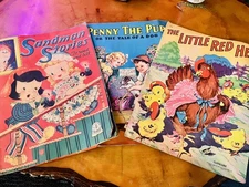 Lot of 3 Saalfield Pub. Co. 1942 Cloth-Like  Books