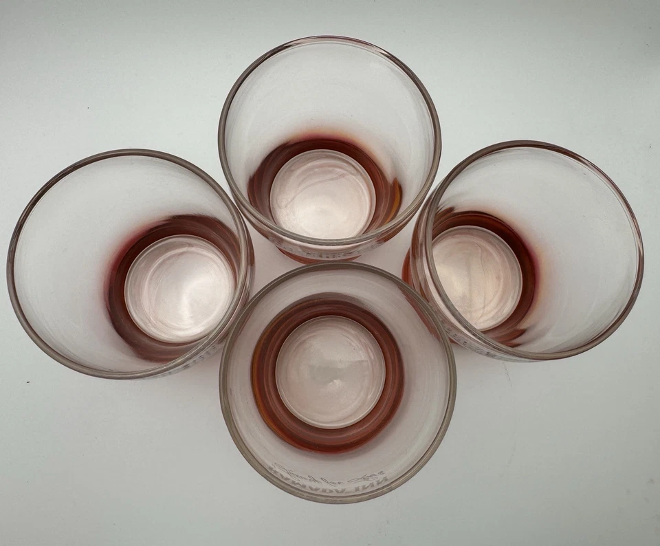 Vintage 4 RARE Ramada Inn Hotels Ruby Bar Glasses - Image 4 of 4