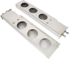 30 Chrome Stainless Steel Mud Flap Hangers with Light Cutouts for Semi Trucks