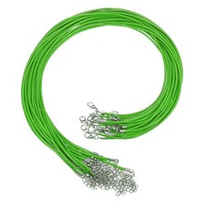 20Pcs Waxed Necklace Cord Bulk Grass Green 2mm Dia 18" Necklace String Rope