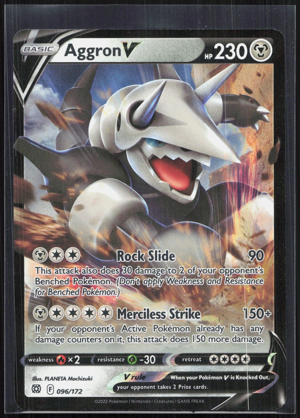 Aggron V 096/172 Ultra Rare SWSH09: Brilliant Stars NM