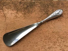 Late 19th Century Foster & Bailey Repousse Sterling And Steel Shoe Horn