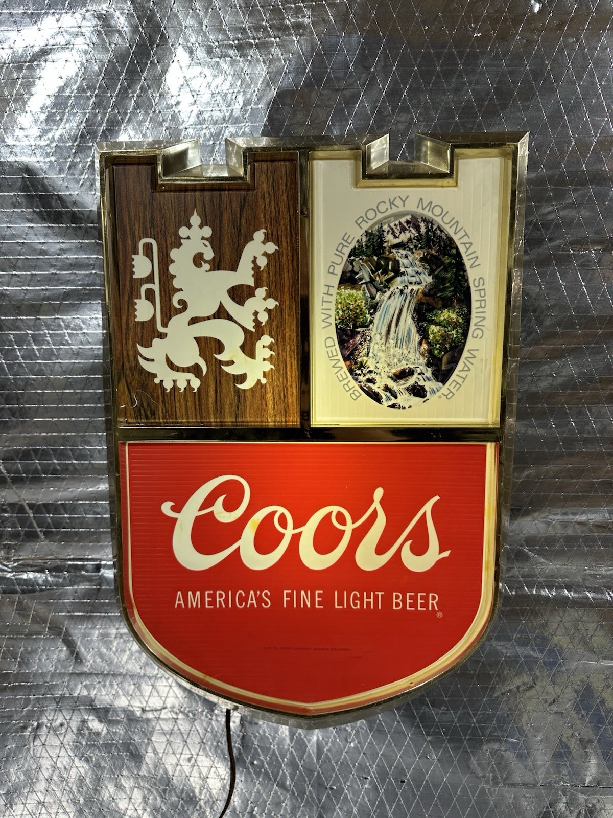 VINTAGE COORS LIGHTED BEER SIGN