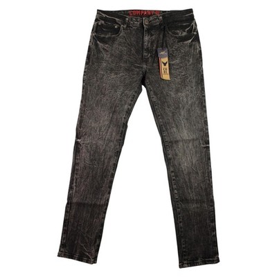 Company 81 Jeans Mens 34x32 Black Wash Skinny Fit Premium Stretch Casual Pants