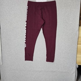 PINK Victoria's Secret Women Activewear Pants M Burgundy Graphic PINK NATION