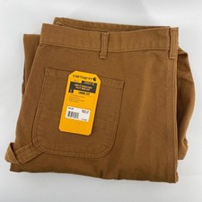 Carhartt B11 Loose Fit Washed Duck Utility Work Pants Mens 44x36 Brown B11-BRN