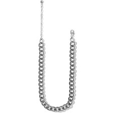 Brighton INTERLOK CHAIN COLLAR Silver Necklace JM7100 MSRP 188 NWT