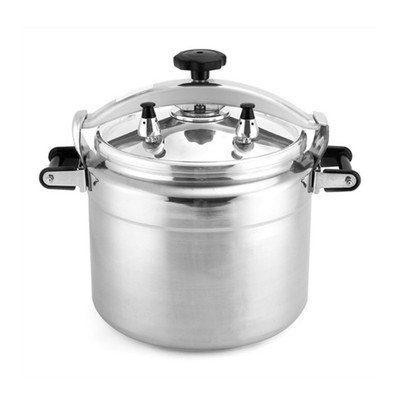 BreeRainz 26 Qt Stove Top Pressure Cooker, Aluminum Silver Finish, Safety Valve