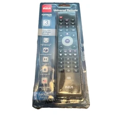RCA 3 Device Universal Remote RCR003RWDE Platinum Pro Brand New Open Box Black