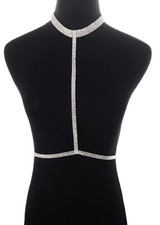 Rhinestone Austrian Crystal Body Belly Chain Belt Silver Tone