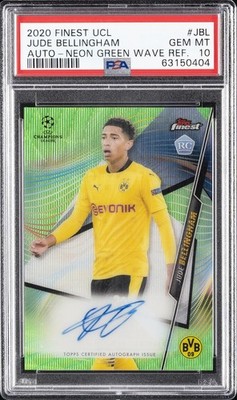 2020 TOPPS FINEST CHAMPIONS LEAGUE AUTOS #JBL JUDE BELLINGHAM #/99 PSA 10 AUTO