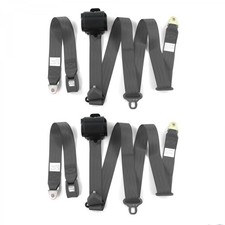 Amc Matador 1971-78 Standard 3pt Charcoal Retract Bucket Seat Belt Kit-2 Belts Amc Matador 1971-78 Standard 3pt Charcoal Retract Bucket Seat Belt Kit-2 Belts