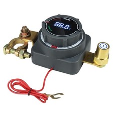 Battery Disconnect Switch with Voltmeter, DC 5-60V Master Isolator Cut/Shut