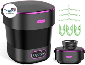 Laveuse portable, pliage 20L Mini Lave-linge et Spin-Dyer, 3 Mode de nettoyage