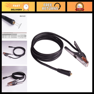 200A Welding Electrode Holder & 3m Cable, Ground Earth Clamp for ARC/MMA Welder