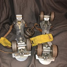 Vintage Union Hardware Company Metal Adjustable Clamp On Roller Skates need nut