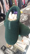 Bombas Men's Sherpa Clog Slippers Green Fleece Gripper Sole Size 11 New